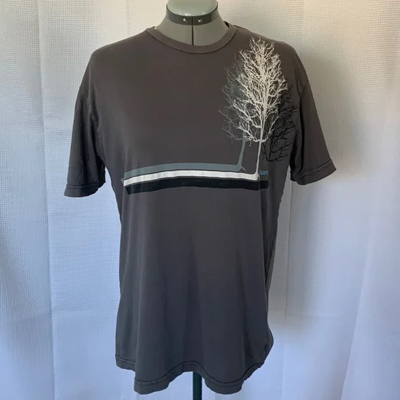 Vurt brand men’s graphic trees tee shirt heather grey color - Picture 1 of 3